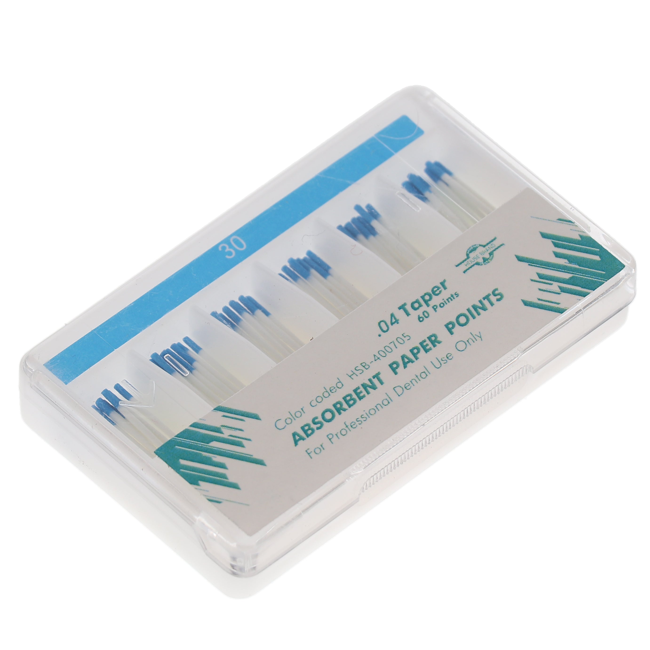 House Brand Dentistry 400705 HSB Absorbent Paper Points .04 Taper #30 60/Pk House Brand Dentistry 400705 HSB Absorbent Paper Points .04 Taper #30 60/Pk